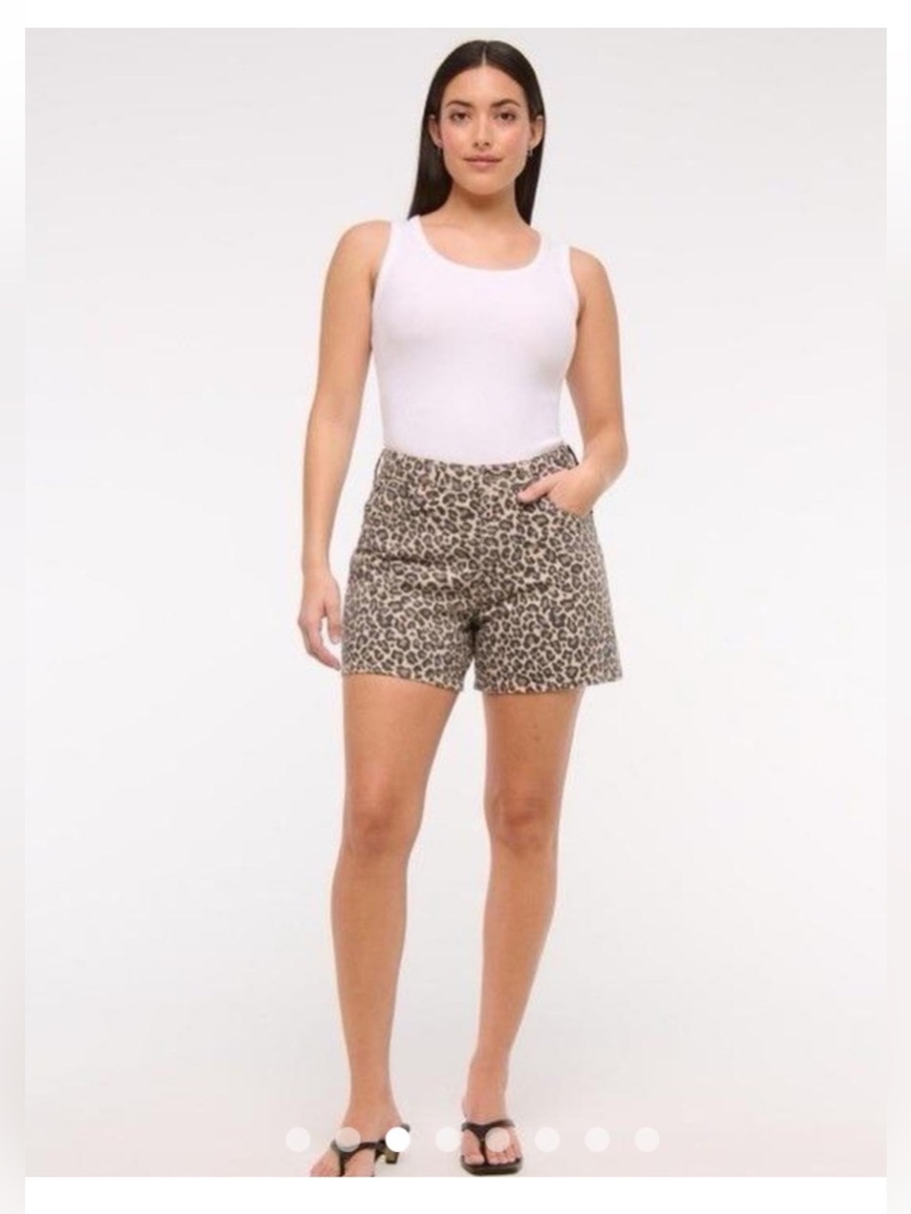 A&F high rise leopard  print short